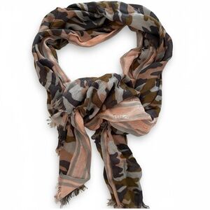JCrew Camo Pink and Gray Scarf